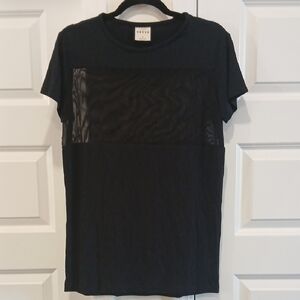 ORTTU Mens Sheer Middle Logo Stretchy Top Tee Size Small